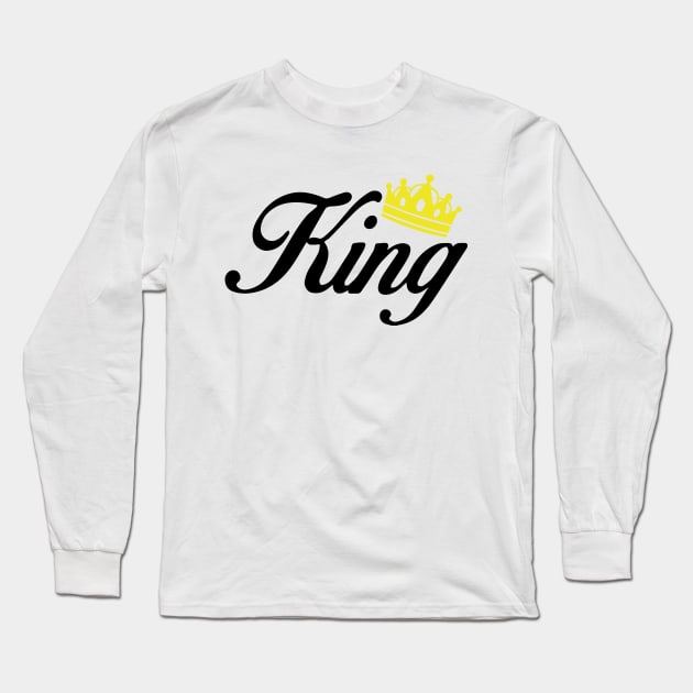 king and queen matching Long Sleeve T-Shirt by youki